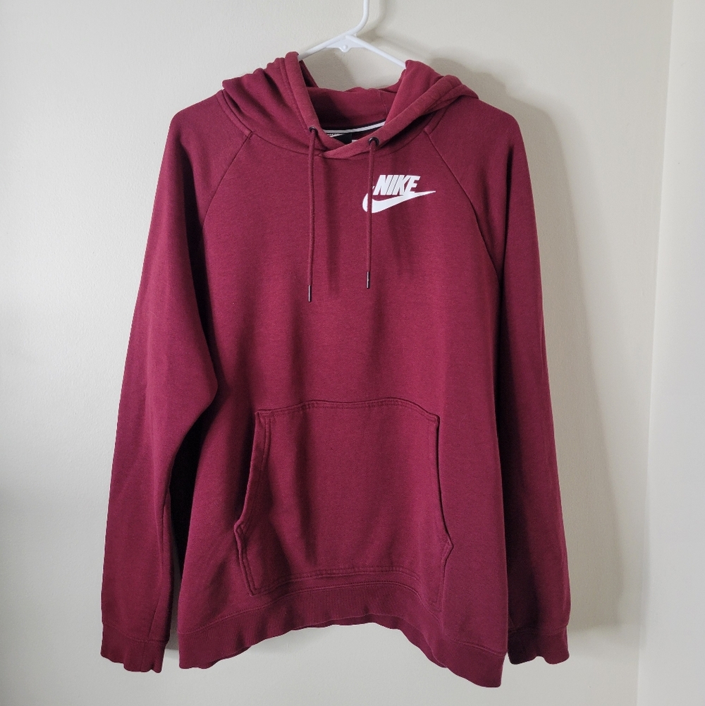 Nike Maroon Hoodie Sweatshirt - Picture 2 of 7